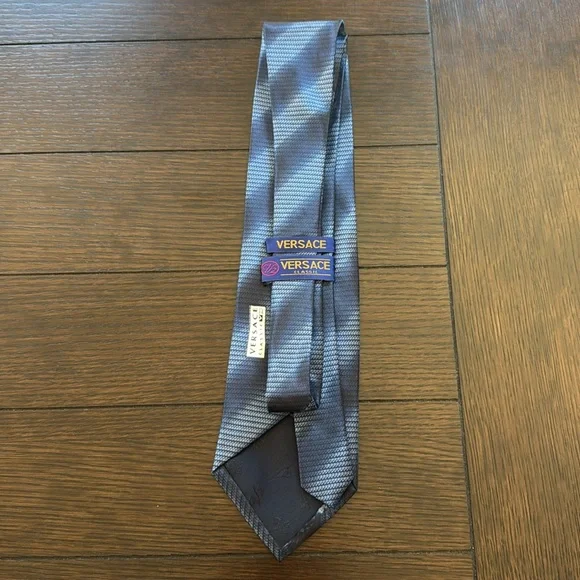 Vintage Gianni Versace Blue Silk Tie